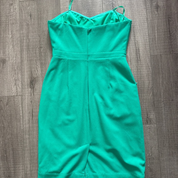 BCBGMAXAZRIA Daphine Emerald Green Bustier Dress: - Picture 3 of 5